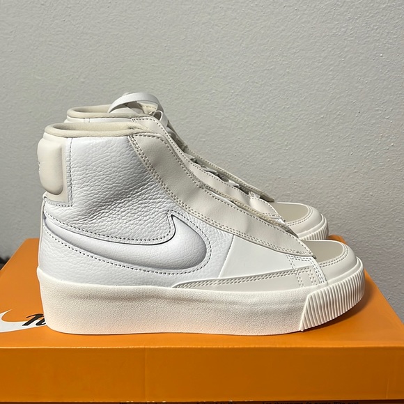 NWT Women's Nike Blazer Mid Victory Sneakers - Off-white & Cream - DR2948100 - Picture 2 of 12